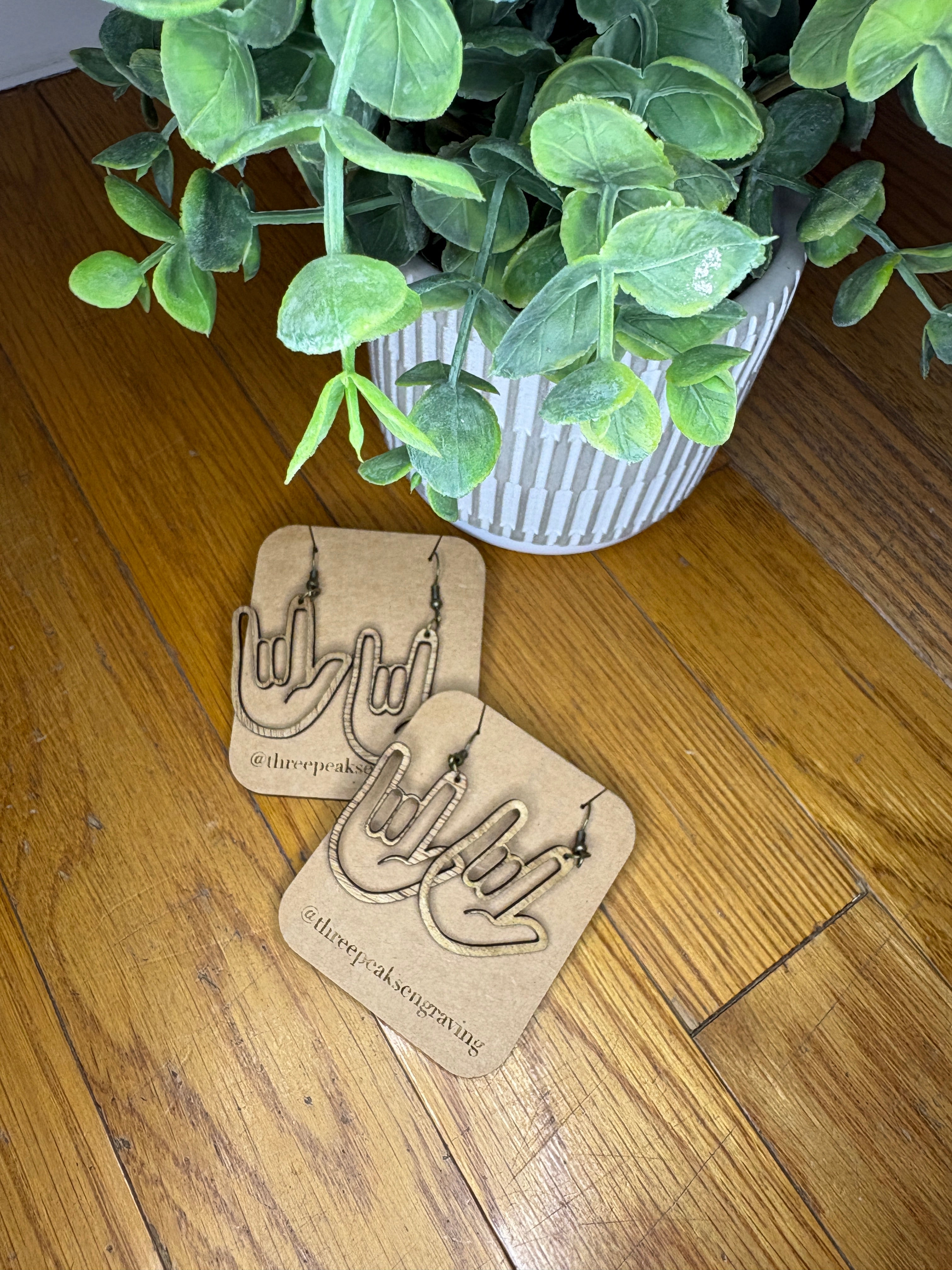 ASL Laser-Cut Earrings *EXCLUSIVE*